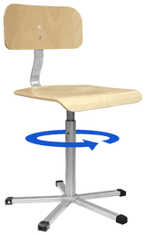 Scaun rotativ industrial – placaj Ergolinia