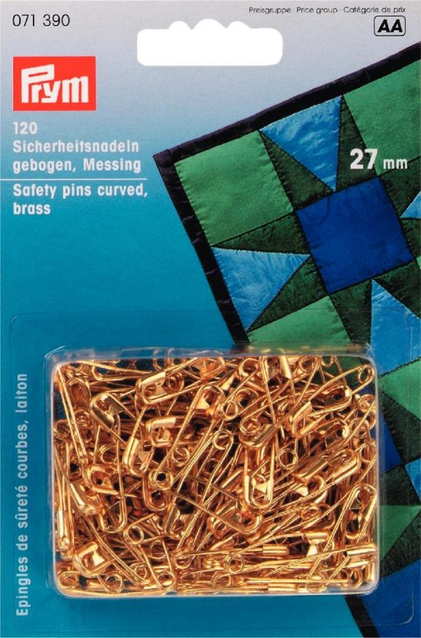 Ace de siguranta curbate Quilting 27 mm Auriu