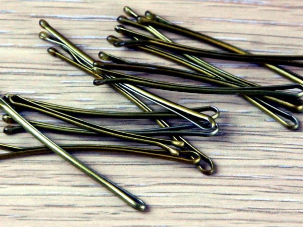 Agrafe par 5 cm, blond-inchis