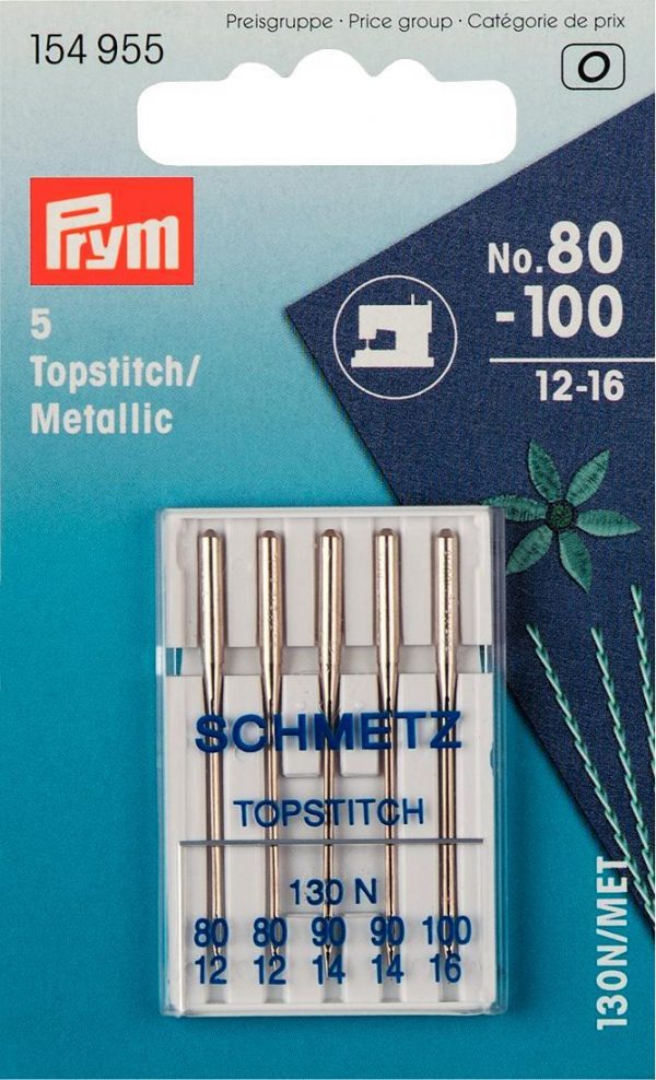 Ace masina casnica Sys. 130N/MET Topstitch/Metallic 80-100