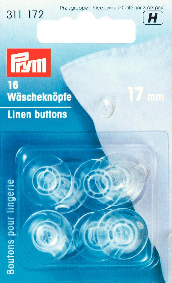 Nasturi din plastic, transparenti, 17 mm