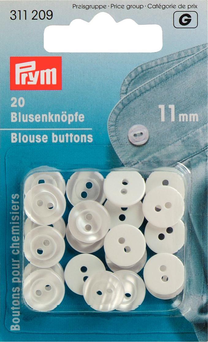 Nasturi pentru bluza, cu doua gauri, sidef, 11 mm