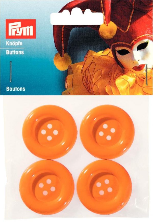 Nasturi plastic, 4 gauri, portocalii, 35 mm