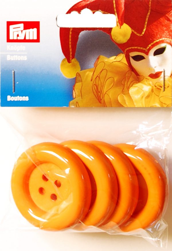 Nasturi plastic, 4 gauri, portocalii, 50 mm
