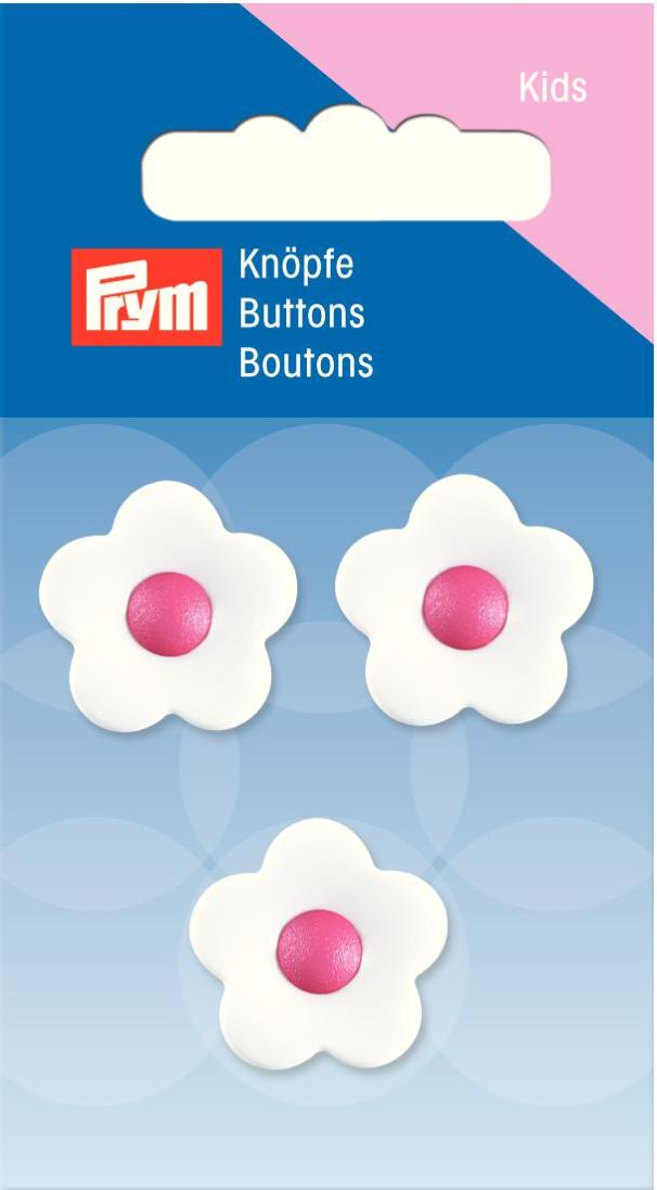 Nasturi plastic in forma de floare, roz/alb, 20 mm