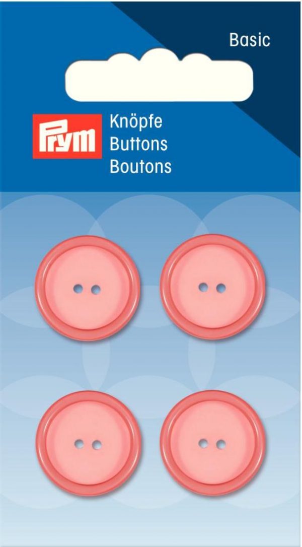 Nasture standard cu doua gauri, somon pastel, 18 mm