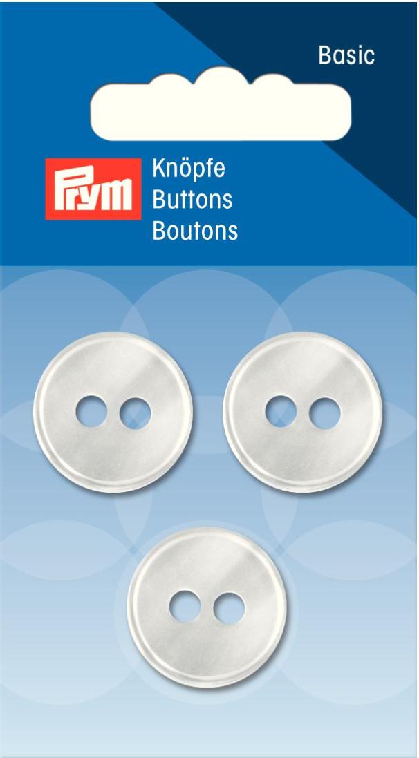 Nasture standard cu doua gauri, alb, 20 mm