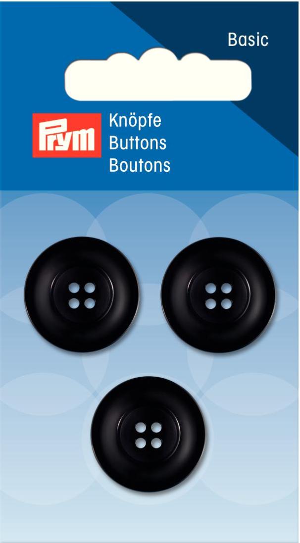Nasture standard cu 4 gauri, negru, 20 mm