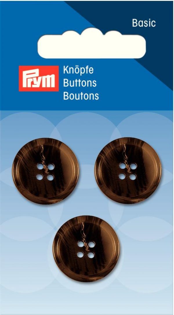 Nasture cu 4 gauri pentru costum/pantaloni, maro, 20 mm