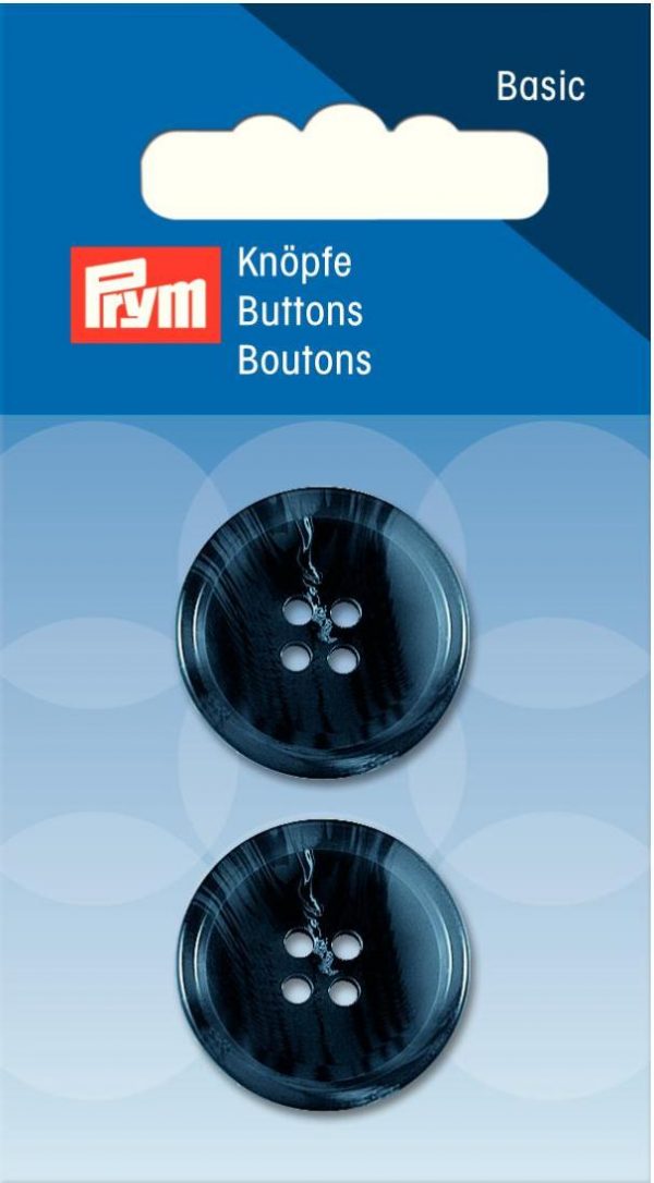 Nasture cu 4 gauri pentru costum/pantaloni, albastru, 23 mm