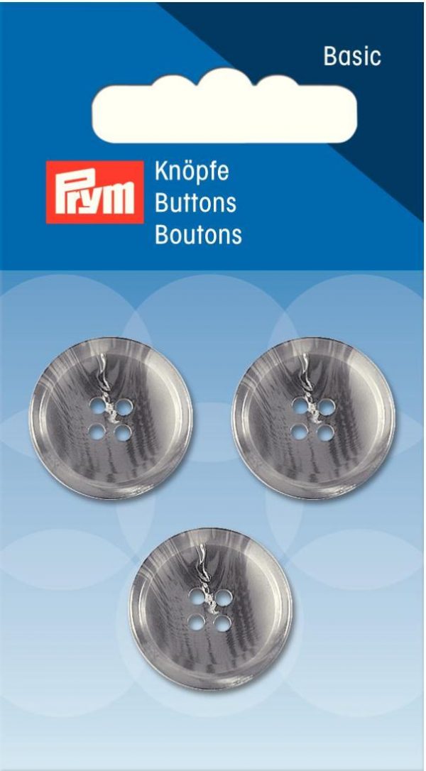 Nasture cu 4 gauri pentru costum/pantaloni, gri, 20 mm