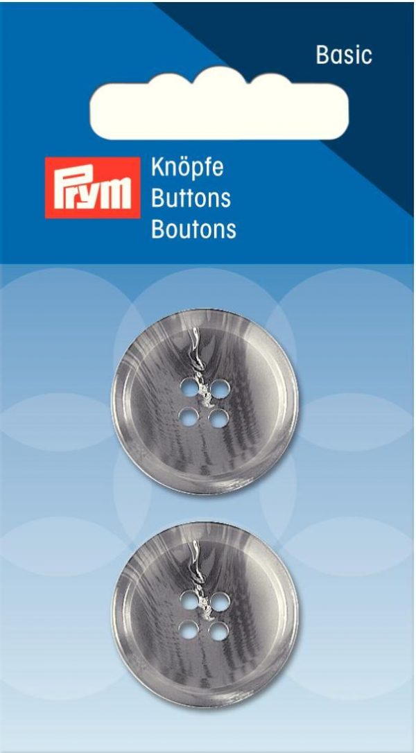 Nasture cu 4 gauri pentru costum/pantaloni, gri, 23 mm