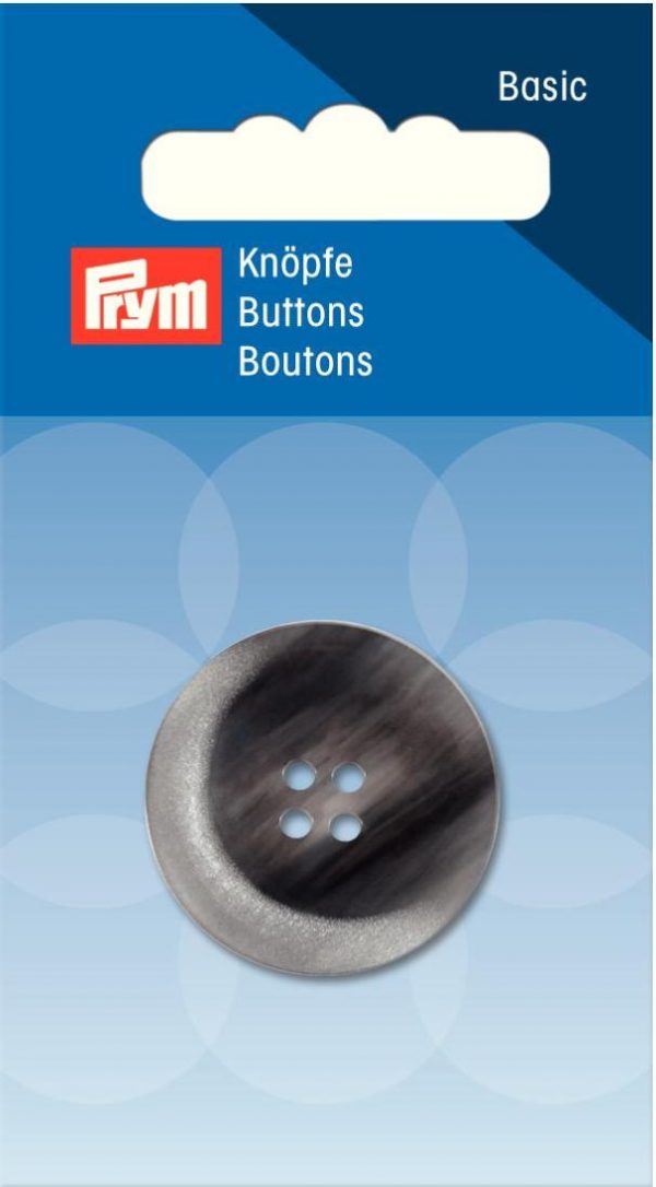 Nasture standard cu 4 gauri, pentru jacheta/haina, gri, 28 mm