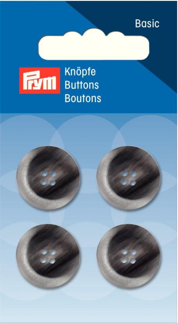 Nasture standard cu 4 gauri, pentru jacheta/haina, gri, 18 mm