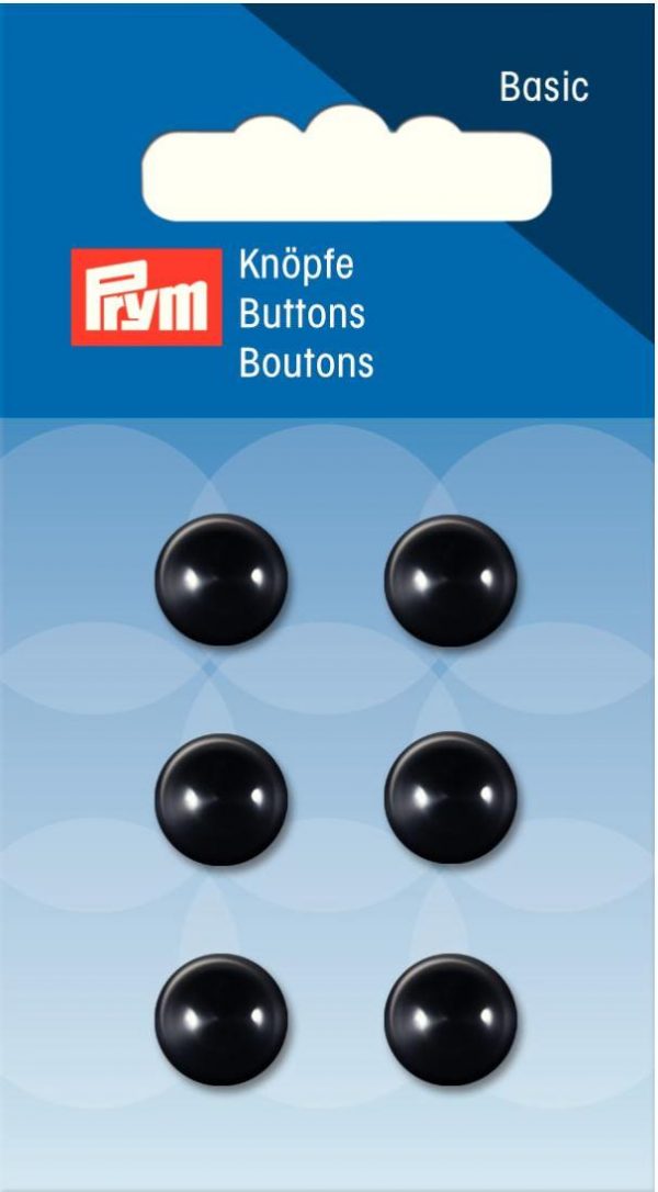 Nasture cu ocheti, emisfera, negru, 10 mm