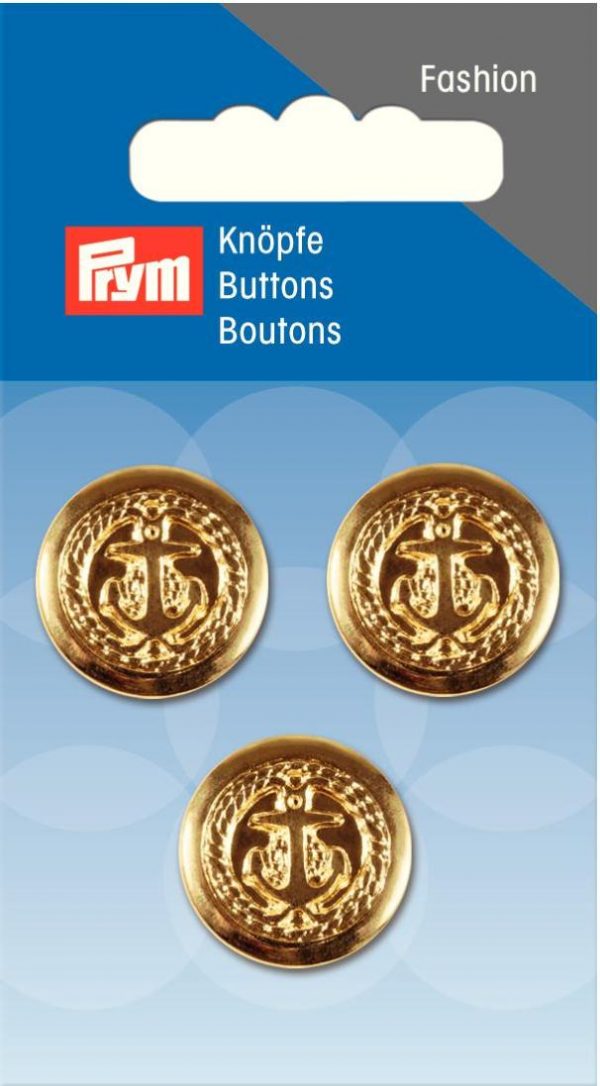 Nasture in forma de ancora, auriu, 20 mm