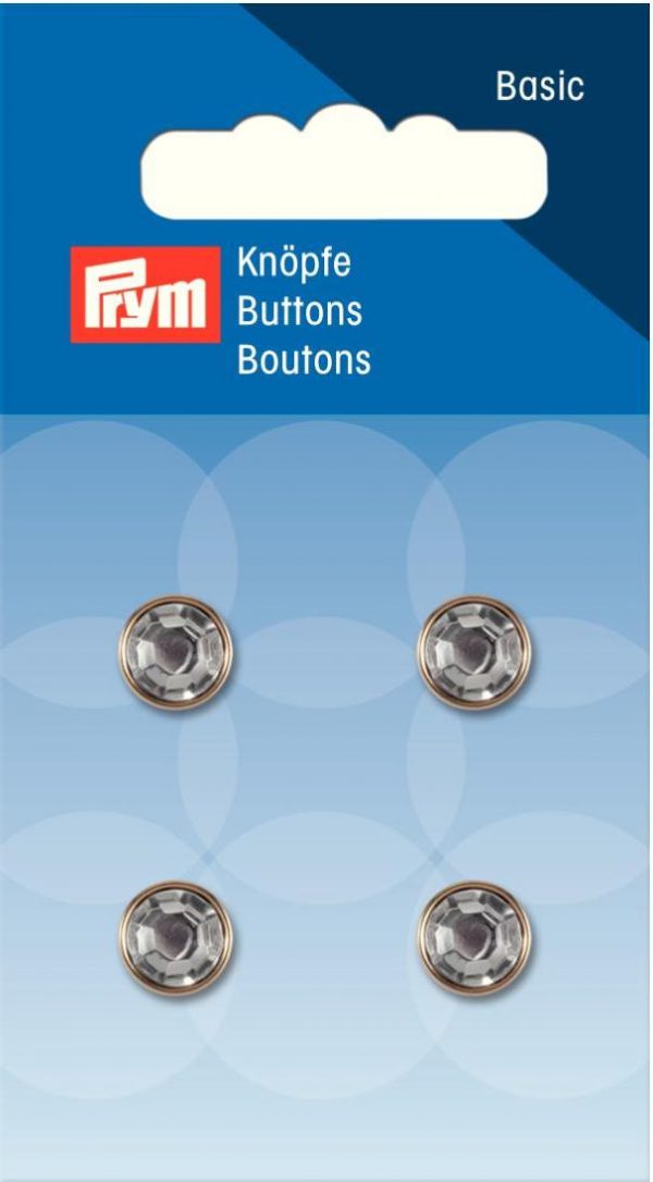 Nasture cu ocheti, cristal, auriu, 11 mm