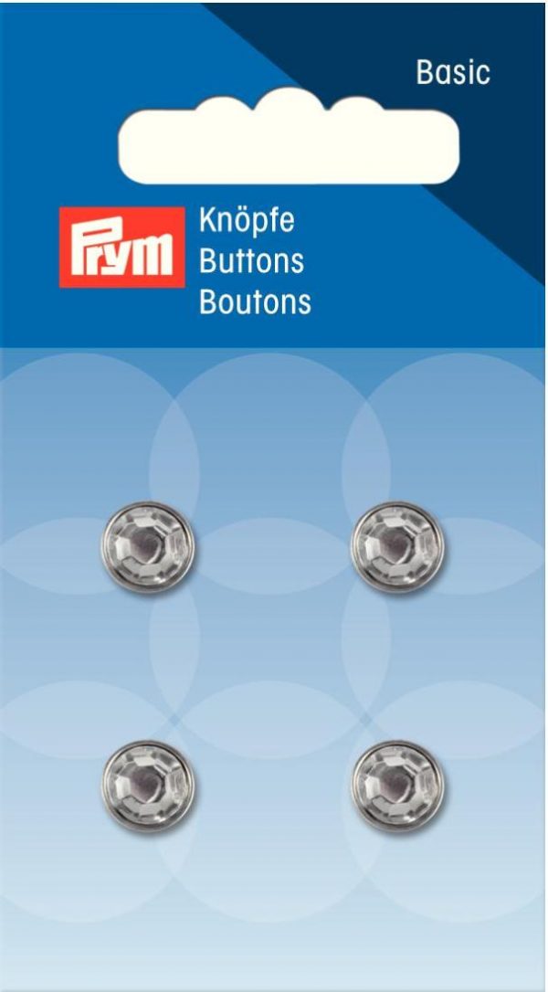 Nasture cu ocheti, cristal, argintiu, 11 mm