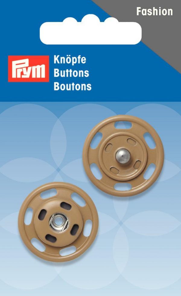 Capse de cusut, bej, 25 mm