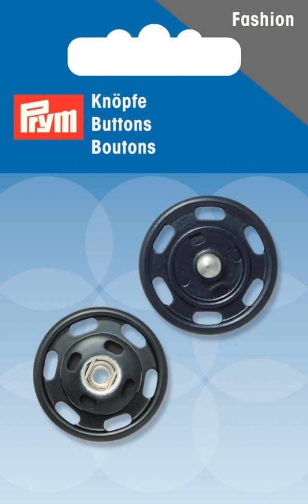 Capse de cusut, albastru, 25 mm