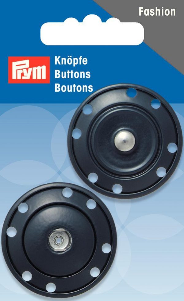 Capse de cusut, albastru, 35 mm