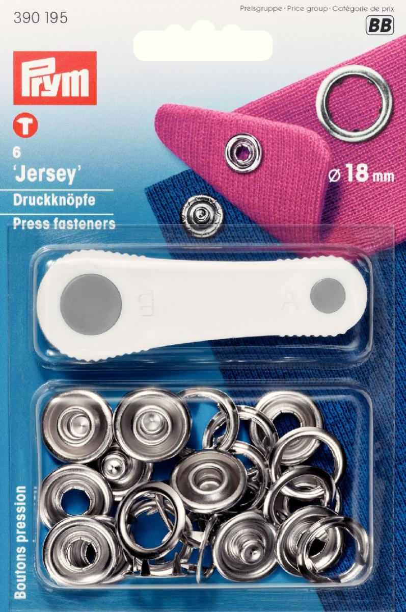 Capse metalice Jersey, din alama, argintii, 18 mm