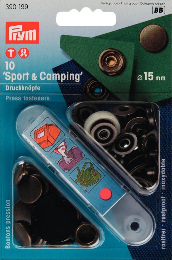 Set capse metalice Sport – Camping 15 mm alama antichizata