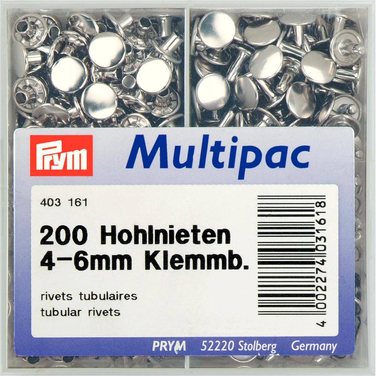 Set riveti + suport aplicare pentru materiale groase de 4-6 mm, argintii, 200 buc