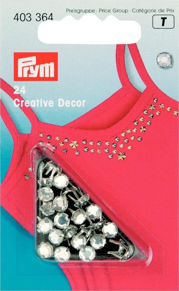 Pietre decorative din plastic/metal, argintii, 5 mm