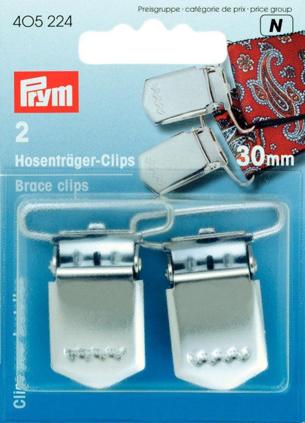 Clipsuri bretele, din aluminiu, argintii, 30 mm