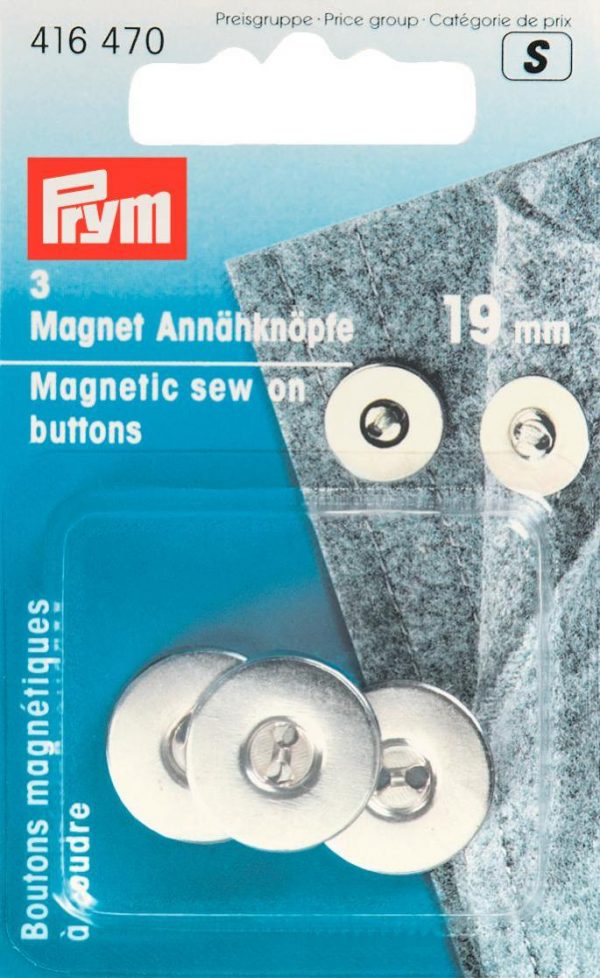 Nasturi magnetici aplicabili, argintii, 19 mm
