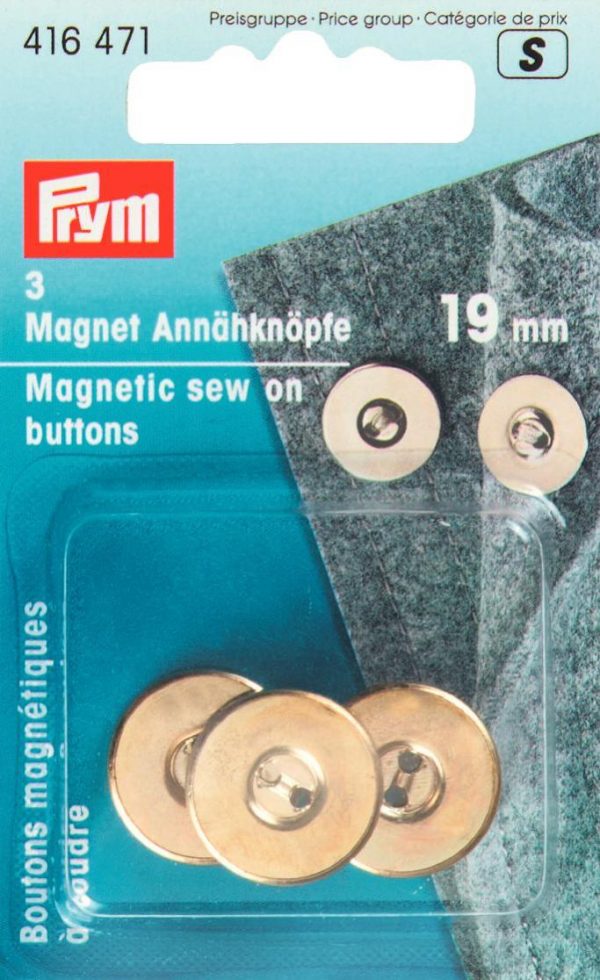 Nasturi magnetici aplicabili, aurii, 19 mm
