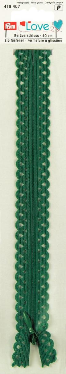 Fermoar decorativ Prym Love, smarald, 40 cm