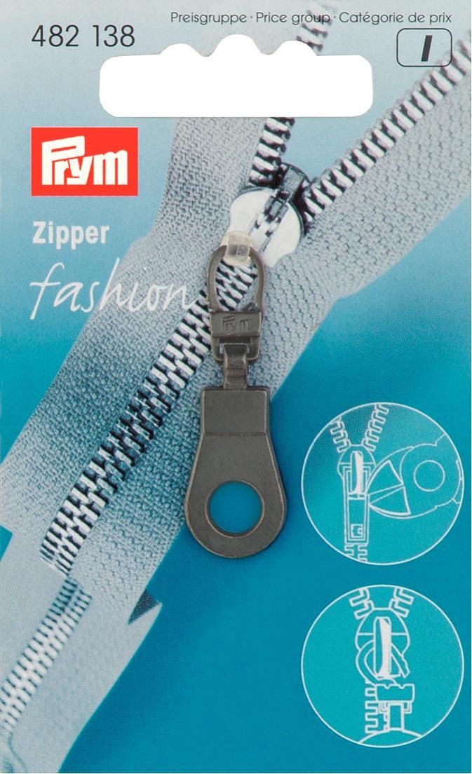 Cursor fermoar Fashion, ochet din metal, argintiu