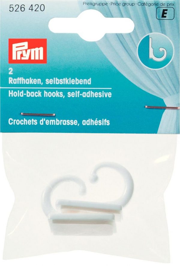 Carlige de retinere, auto-adezive, albe