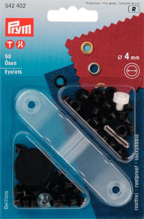 Ocheti din alama, negru oxidat, 4,0 mm