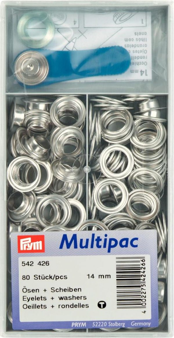 Ocheti si saibe din alama, argintii, 14,0 mm