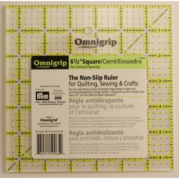 Rigla patchwork, non-slip , Omnigrip, 6,5 x 6,5 inch