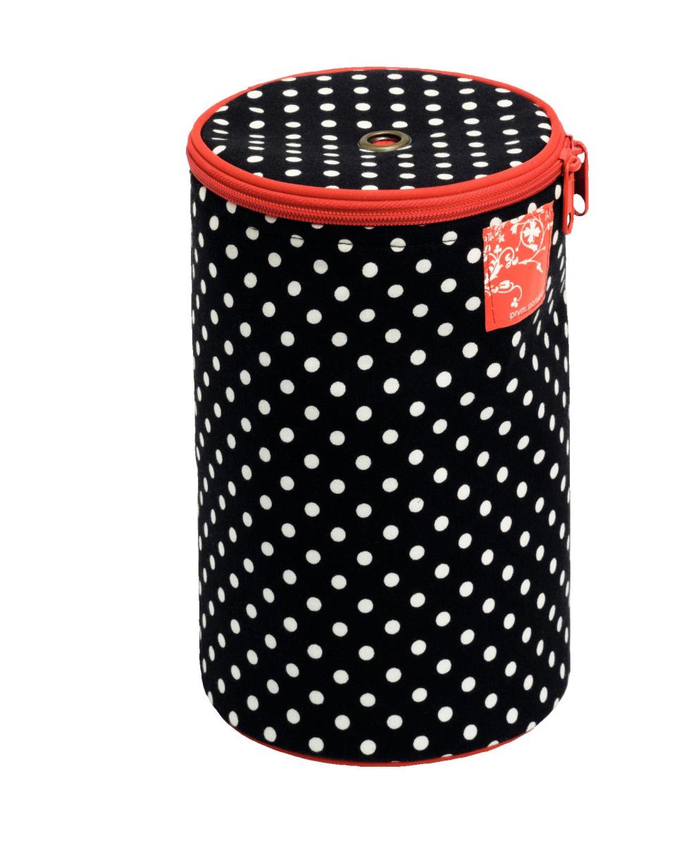 Dispenser ghem , cu buline, alb/negru