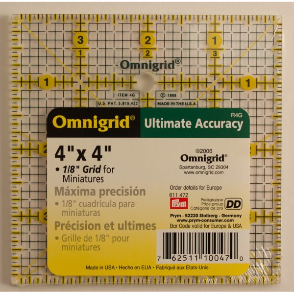 Rigla universala cu scala de 4 x 4 inch, grila