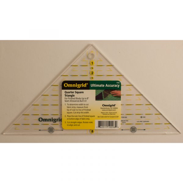 Triunghi patchwork Omnigrid patrate 1/4  pana la 8 inch