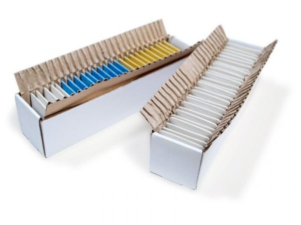 Creta pentru croitorie, alba/albastra/galbena