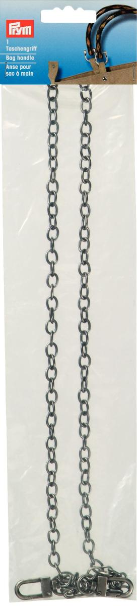 Manere de geanta Simone, argintiu antic