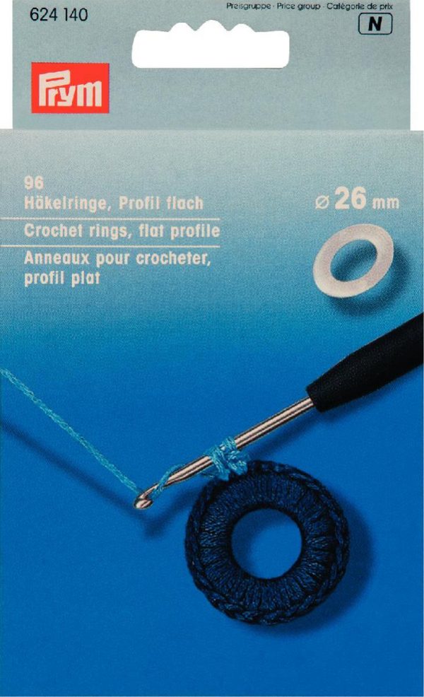 Inele crosetat din plastic , 26 mm