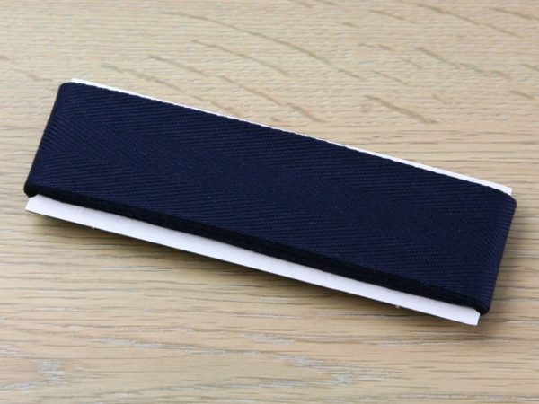 Banda de bumbac puternica, albastru marin, 20 mm