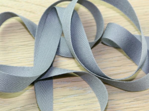 Banda de bumbac puternica, gri, 30 mm