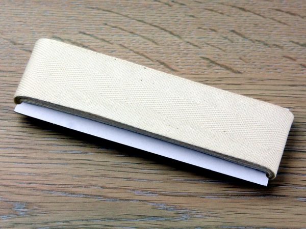 Banda de bumbac puternica, alb natural, 30 mm