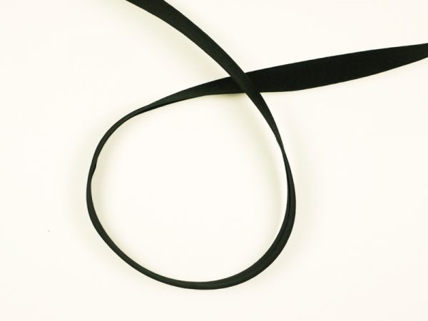 Banda bias din bumbac, neagra, 40/20 mm