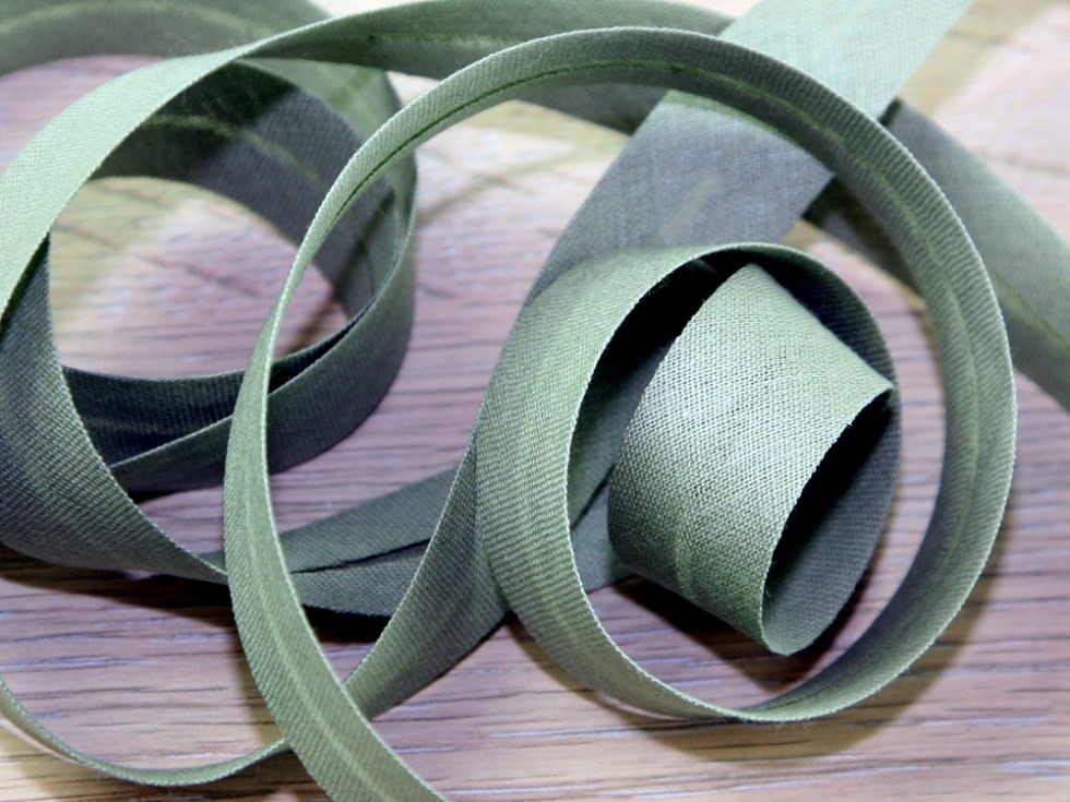 Banda bias din bumbac, khaki, 40/20 mm