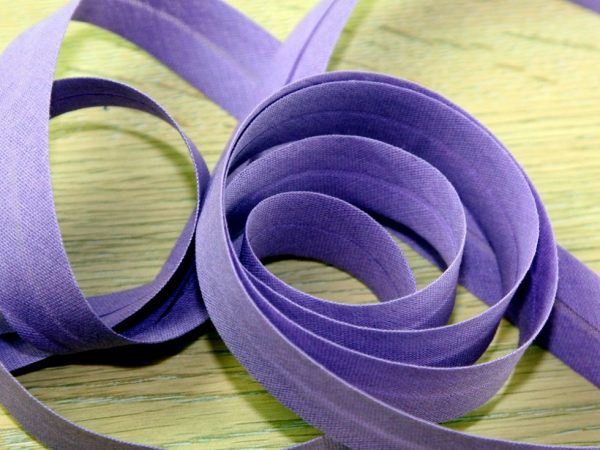 Banda bias din bumbac, lavanda, 40/20 mm
